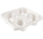 Porte-gobelets Quattro, canne à sucre, blanc