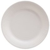 50 Assiettes en carton rondes, 23 cm - Blanc