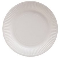 Bord in suikerriet rond 230 mm wit