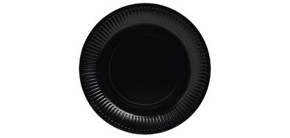 20 Assiettes en carton rondes, 23 cm - Noir