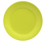 20 round cardboard plates, Ø 23 cm - Kiwi Green