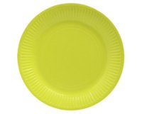 Runde Pappteller, 20 Stück, Ø 23 cm, 100% plastikfrei - Kiwigrün