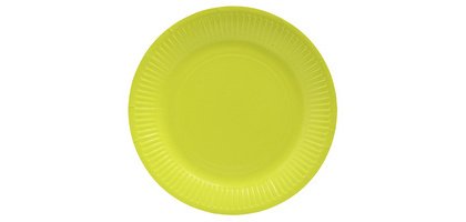 20 round cardboard plates, Ø 23 cm - Kiwi Green