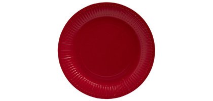 20 runde Pappteller, 23 cm - Rot