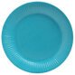 Assiette en carton, rond, 230 mm, bleu turquoise