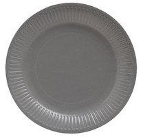 Kartonnen bord rond 230 mm grijs - 20 stuks