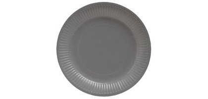 20 Round cardboard plates, 23 cm - Grey