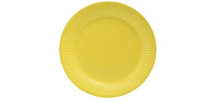 20 round cardboard plates, Ø 23 cm - Yellow