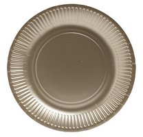 Kartonnen bord rond 230 mm goud