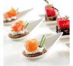 Cuiller pour amuse-gueule Drop, 55x110 mm, blanc