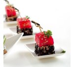 Barquette pour amuse-gueule, 63 x 63 mm, blanc