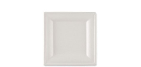 Assiette en canne à sucre, carré, 200 x 200 mm