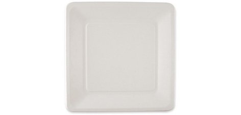 Assiette en canne à sucre, carré, 260 x 260 mm