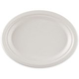 Assiette en canne à sucre, ovale, 265 x 200 mm