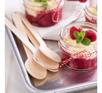 Cuiller en bois ciré, longueur: 160 mm