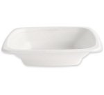 Plat en canne à sucre, carré, 400 ml, blanc