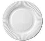 Assiette en carton, rond, 230 mm, blanc