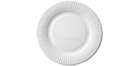 Assiette en carton, rond, 230 mm, blanc