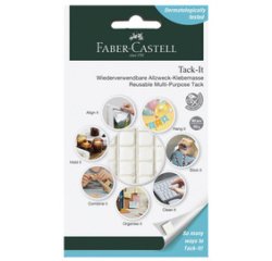 FABER-CASTELL Sticker Tack-It, verwijderbaar, wit