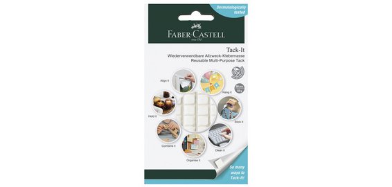 FABER-CASTELL Pastille adhésive Tack-It, enlevable, blanc