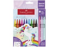 FABER-CASTELL Feutre licorne, étui carton 10+3