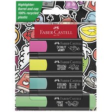 FABER-CASTELL Surligneur TEXTLINER 46 GRAFFITI, étui de 4