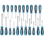 Jeu de tournevis, 21 pièces, noir/bleu