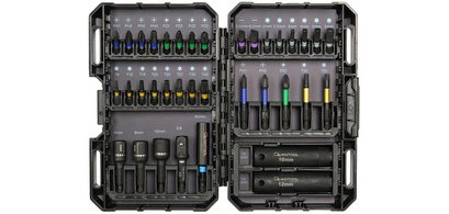 Set met 36 stuks bits, in een plastic doos
