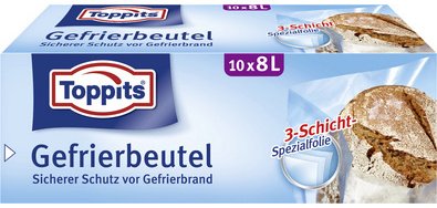 Sachet de congélation, 10 x 8 litres, 340 x 500 mm