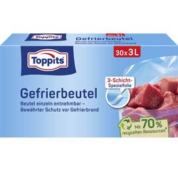 Sachet de congélation, 30 x 3 litres, 250 x 270 mm