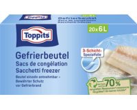 Sachet de congélation, 20 x 6 litres, 290 x 410 mm