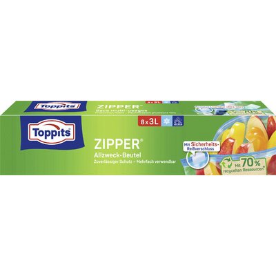 Sachet multi-usage avec zip, 8 x 3 litres