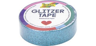 Ruban adhésif décoratif Glitzer-Tape, turquoise