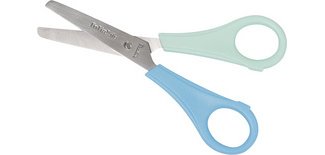 Ciseaux pour enfants, rond, pour gauchers, 135 mm