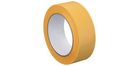 Ruban de plâtrage PVC rainuré, 50 mm x 33 m, jaune