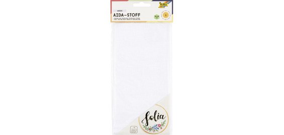 Toile Aïda, 500 x 490 mm, blanc