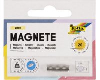 Mini-aimant néodyme, diamètre: 6 mm x (H)1 mm, argent