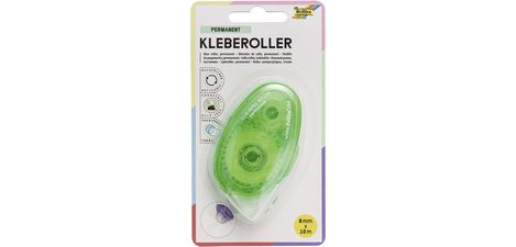 Reusable glue roller, 8 mm x 10 m, permanent
