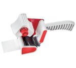 Dévidoir manuel pour ruban adhésif, blanc/rouge