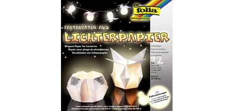 Papier origami pour photophore, 300 x 300 mm, blanc
