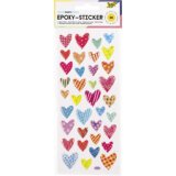 Sticker époxy HEARTS, effet 3D