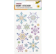 Glanzende sticker SNOWFLAKE