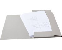 Carton à dessin, en carton gris, A4, gris