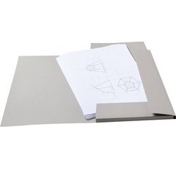 Carton à dessin, en carton gris, A4, gris