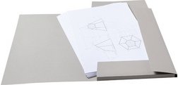 Drawing folder, in gray cardboard, A4, gray