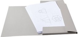 Carton à dessin, en carton gris, A4, gris