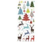 Glitterende kerststicker CHRISTMAS