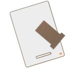 Set d'ardoises blanches, cadre en bois, A4, blanc