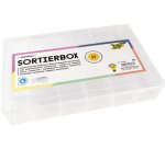 Boîte de rangement, PP, 17 compartiments, transparent