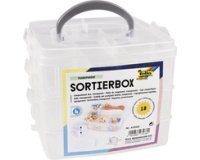 Boîte de rangement, 3 niveaux, en PP, transparent